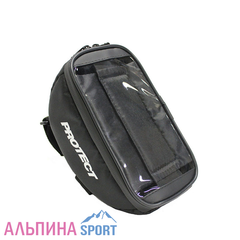 Велосумка PROTECT на вынос руля с отделением для смартфона р-р 18,5х10х9 см цвет черный