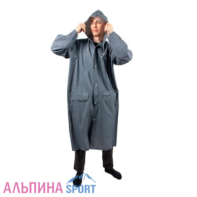 Плащ-дождевик СЛЕДОПЫТ, плотный EVA серый