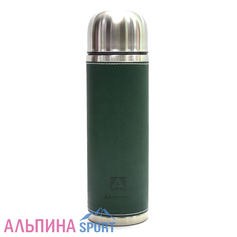 Термос Арктика с кожаной вставкой 1,0л