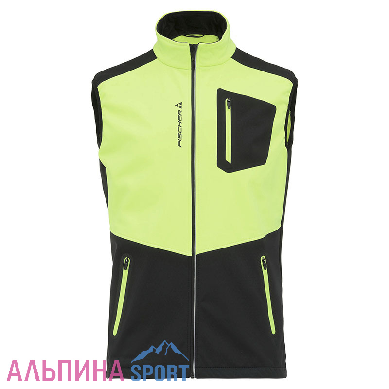 Жилет FISCHER Softshell детский черно-лимонный