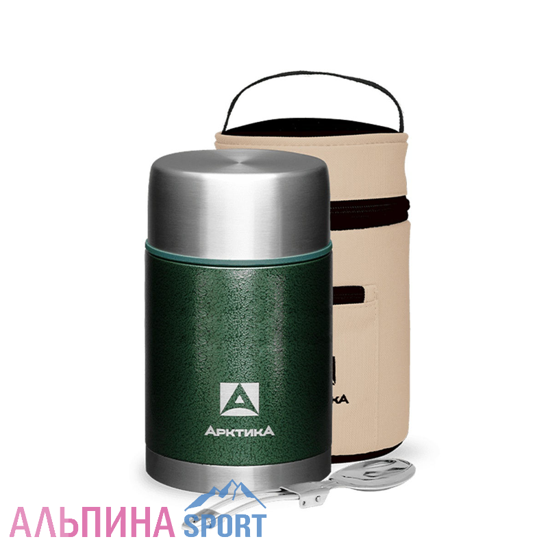 Термос Арктика с широким горлом, зелёный, 800 мл
