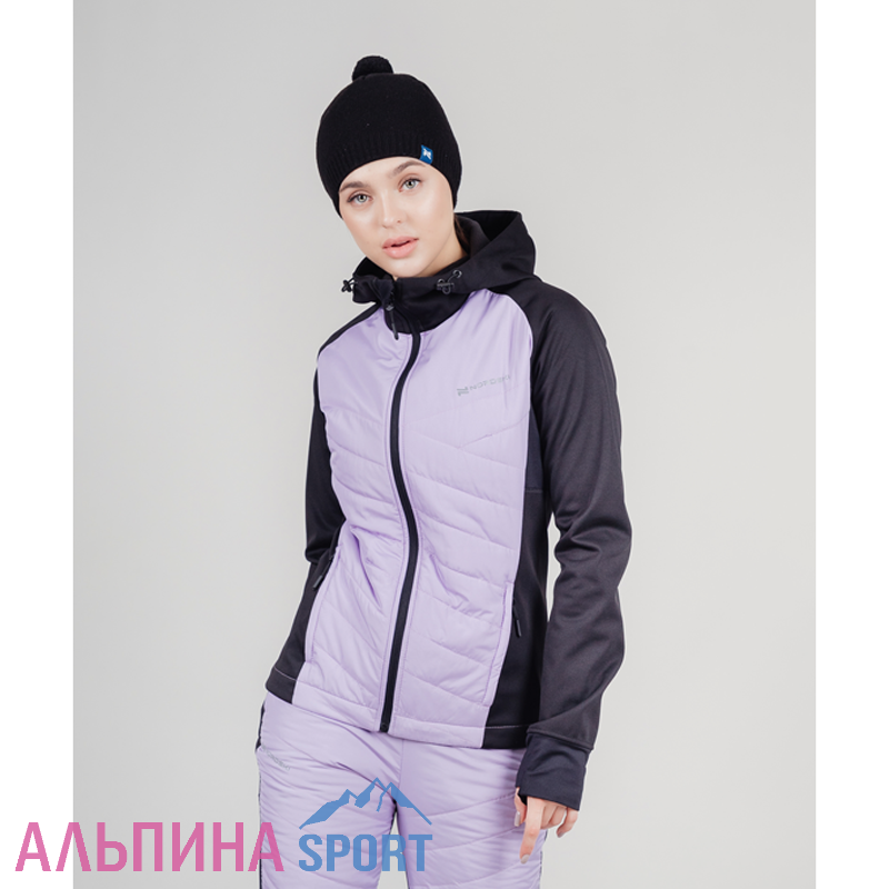 Куртка Nordski Hybrid Hood Black/Lavender женская