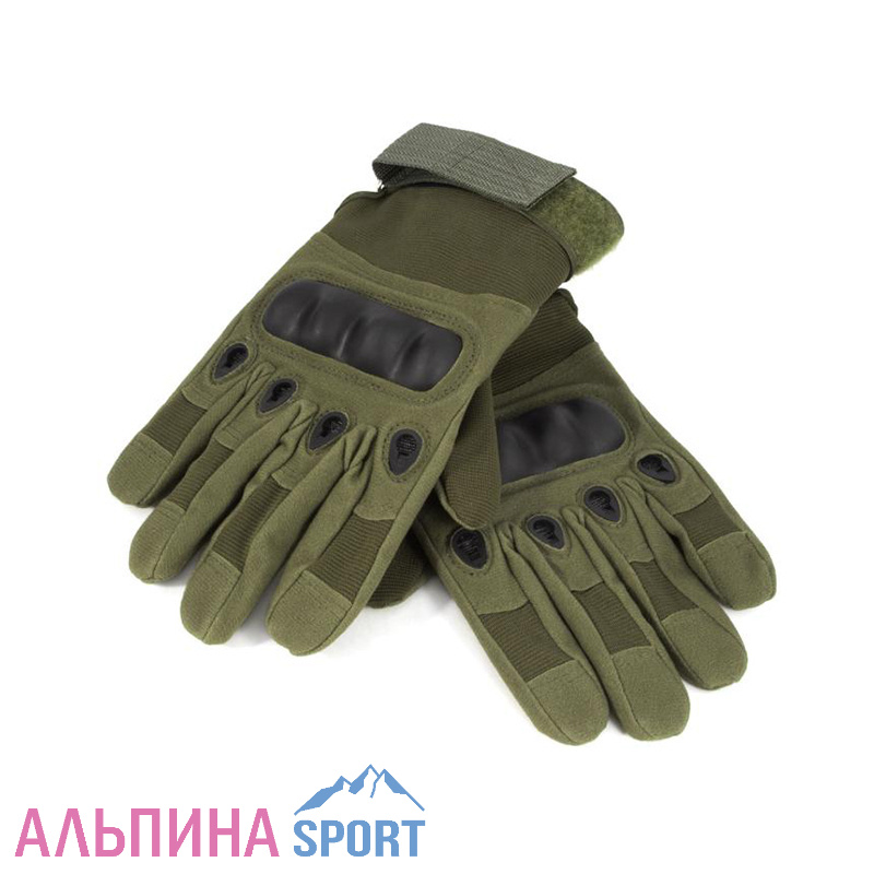 Перчатки треккинговые СЛЕДОПЫТ TACTIC POWER с защитой суставов зеленые