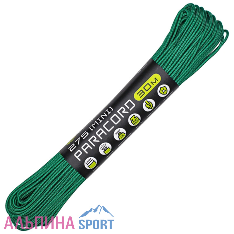 Паракорд 275 мини CORD nylon 2,2мм изумрудный