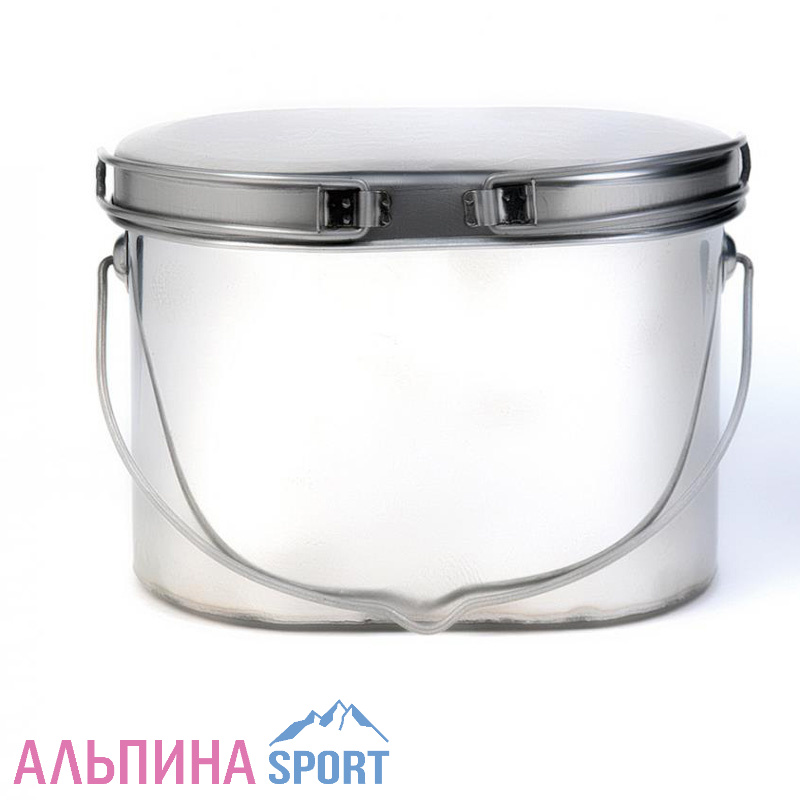 Котелок Роза Ветров 9,5л крышка с ручками низкий