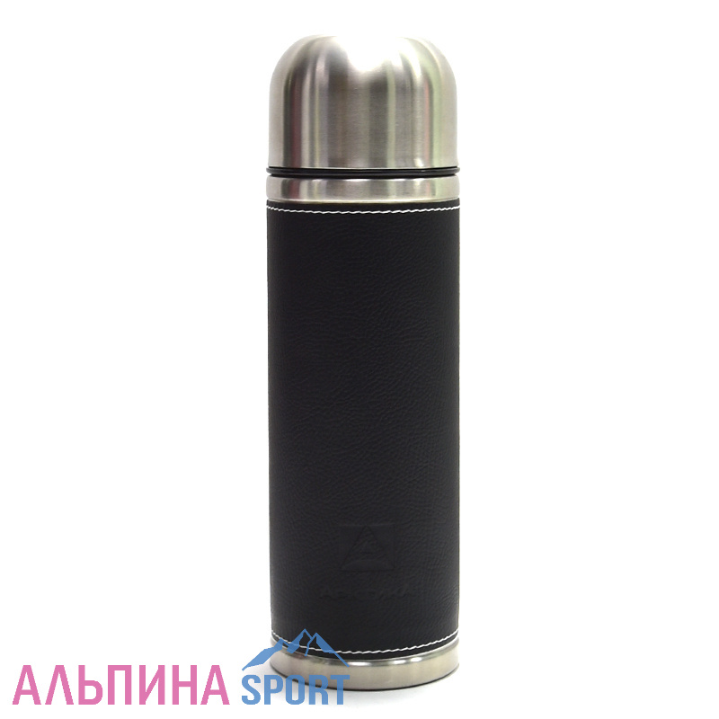 Термос Арктика с кожаной вставкой 0,7л черный
