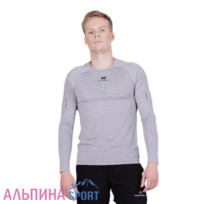 Футболка Nordski Pro Grey с длинным рукавом
