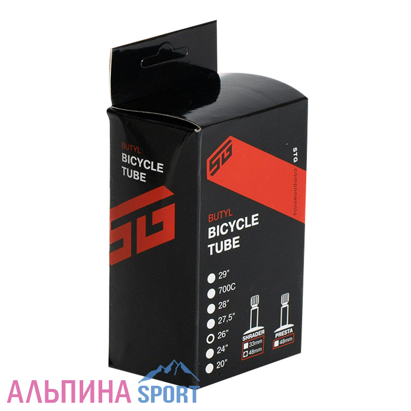 Велокамера бутиловая STG "26" 1.75/1.95