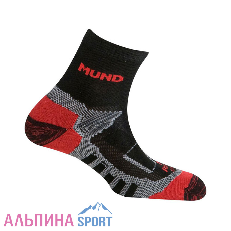 Носки Mund TRAIL RUNNING черно-красный
