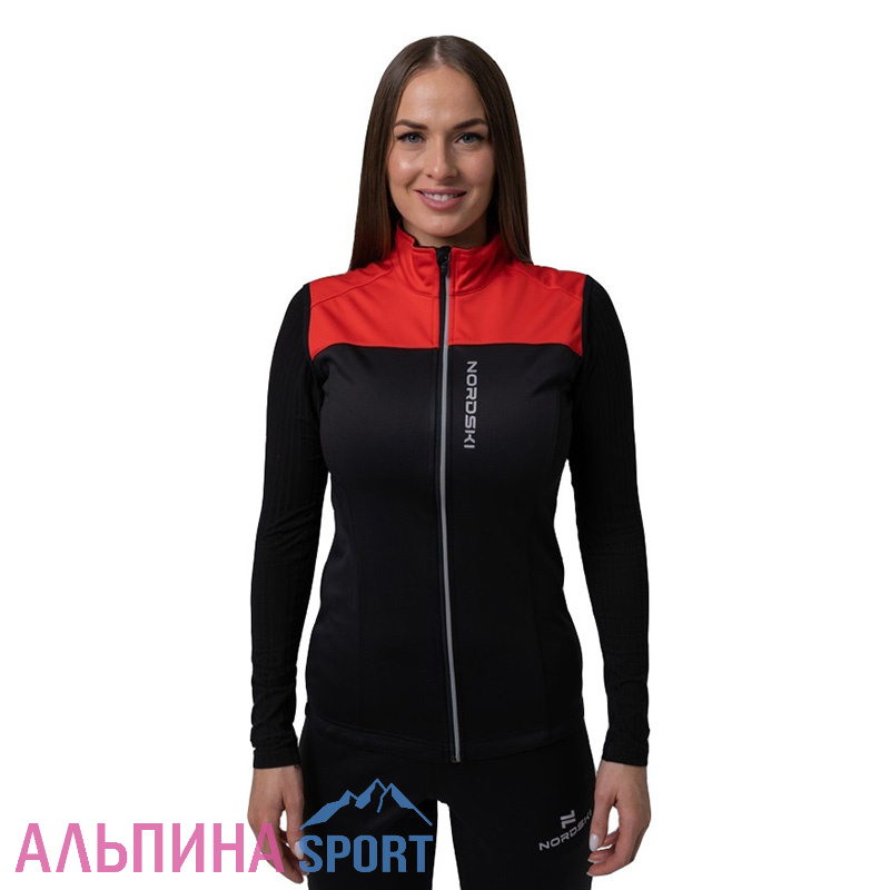 Жилет разминочный Nordski Active Red/Black Women