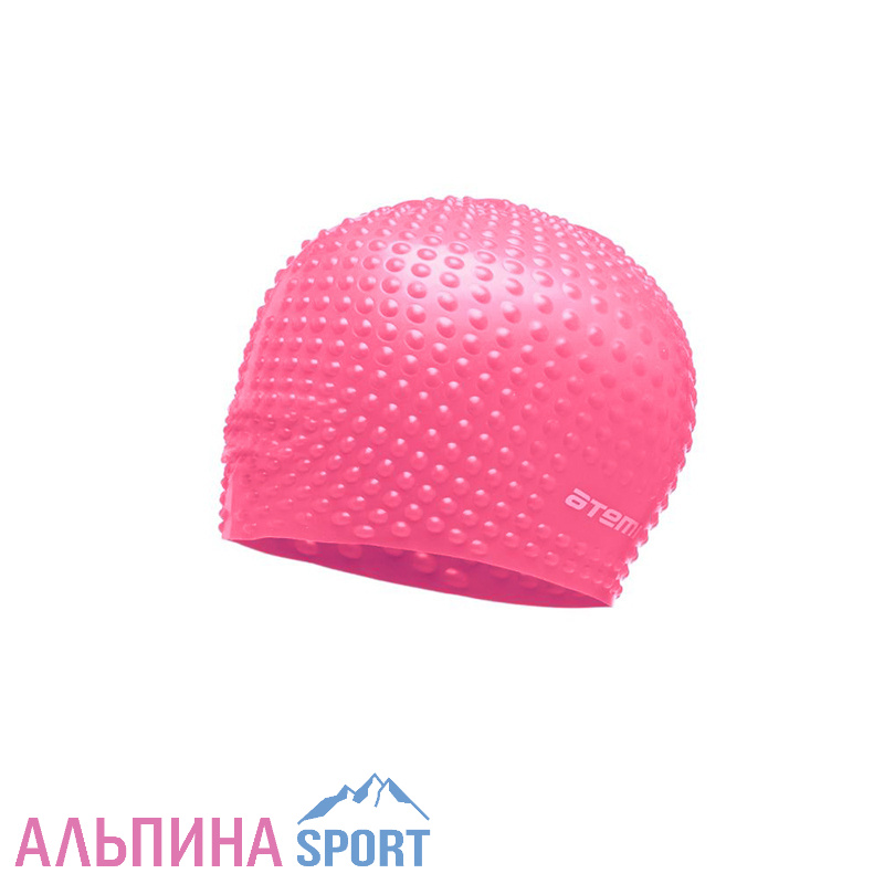 Шапочка для плавания Atemi силикон (бабл) розовая BS65