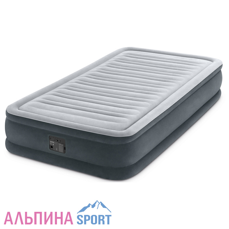 Матрас надувной INTEX Comfort-Plush Twin, 99 х 191 х 33 см, с встроенным насосом 220V