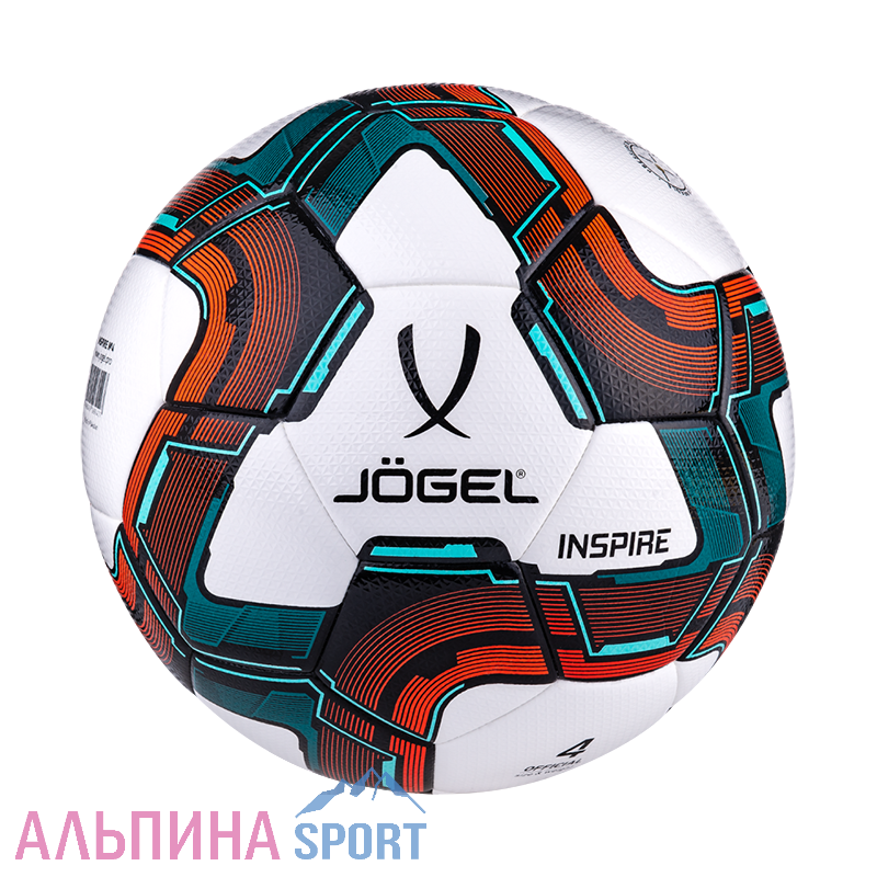Мяч футзальный Inspire, №4, белый/черный/красный Jögel