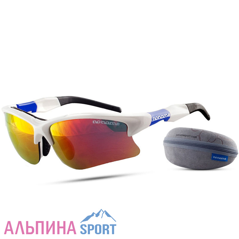 Очки NONAME WOLF RACING GLASES бело-синие