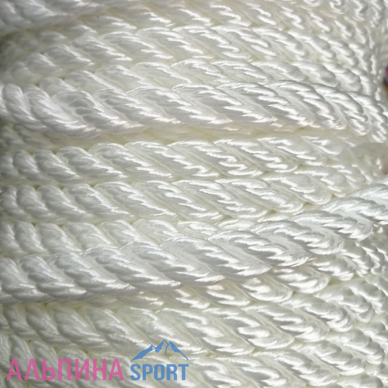 Канат ПП тросовой свивки 10 мм белый (кат)