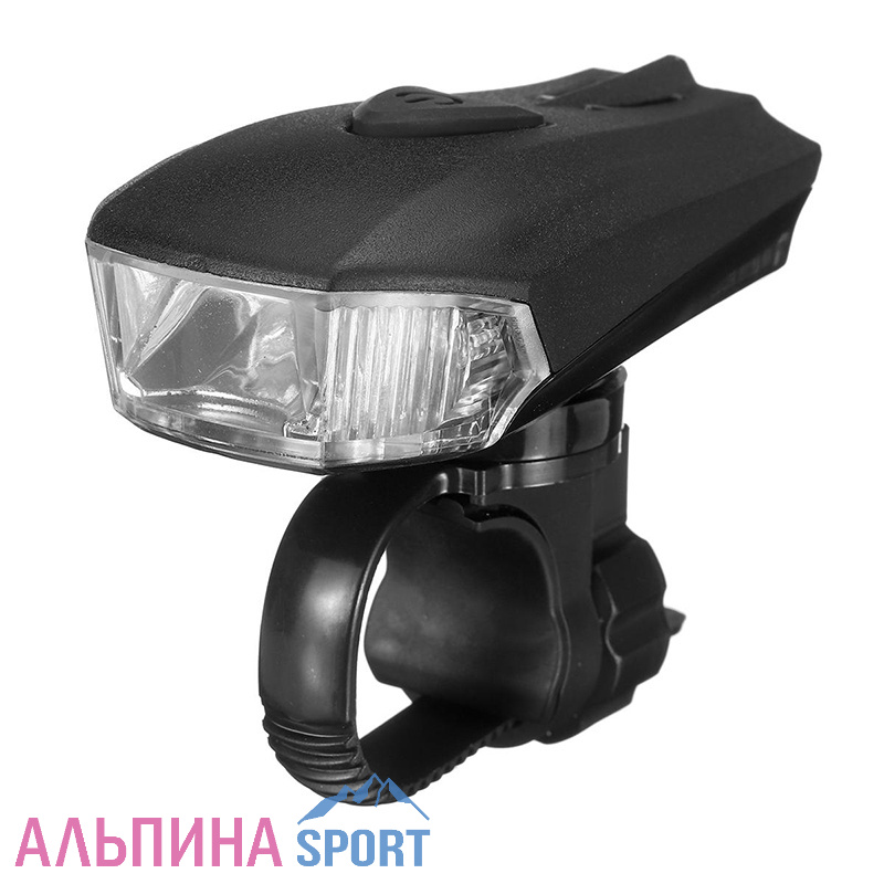 Фара велосипедная черная алюминиевый корпус с датчиком света USB (3265254)