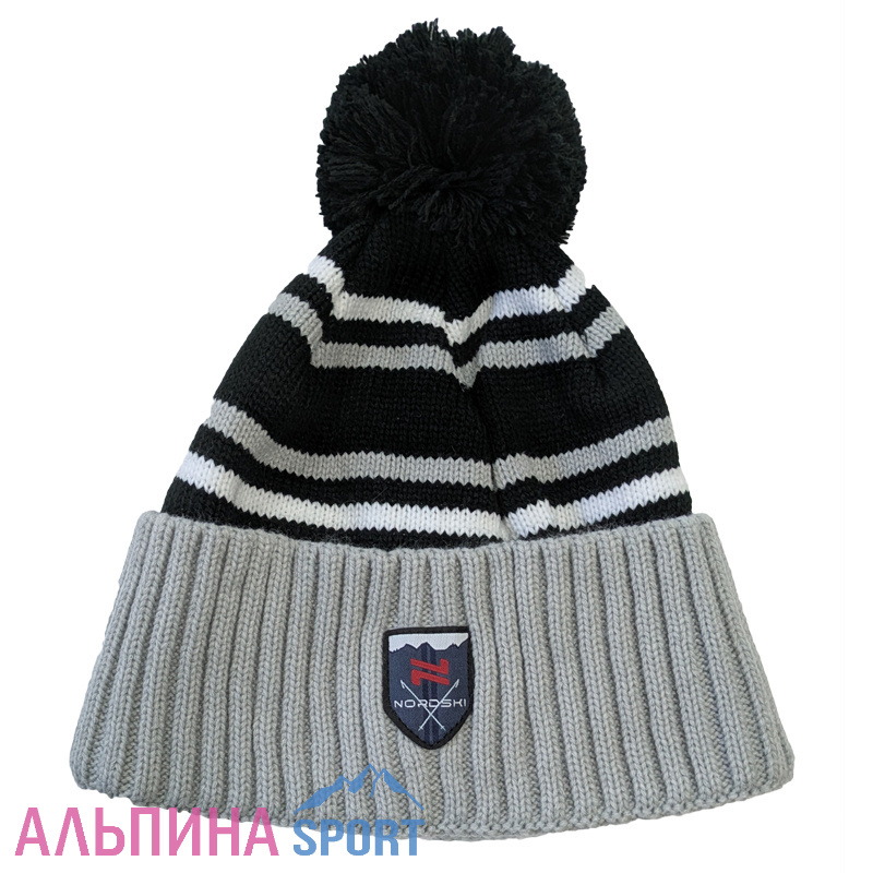 Шапка Nordski Severe Black/Grey/White