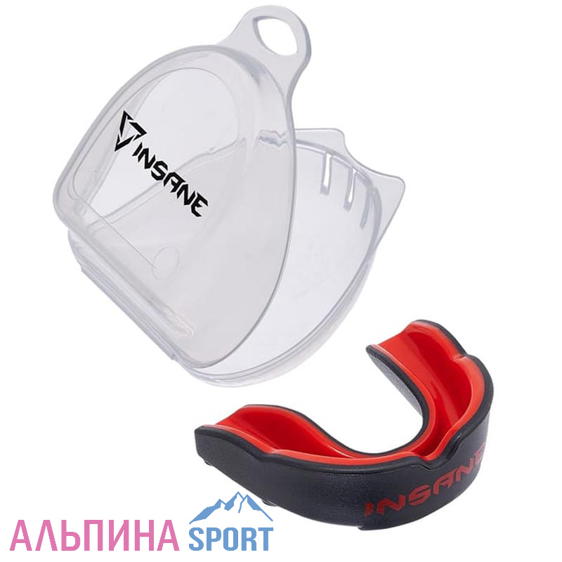 Капа 1-челюстная детская INSANE LEOPARD IN23-MG300 ЭВА красный/черный