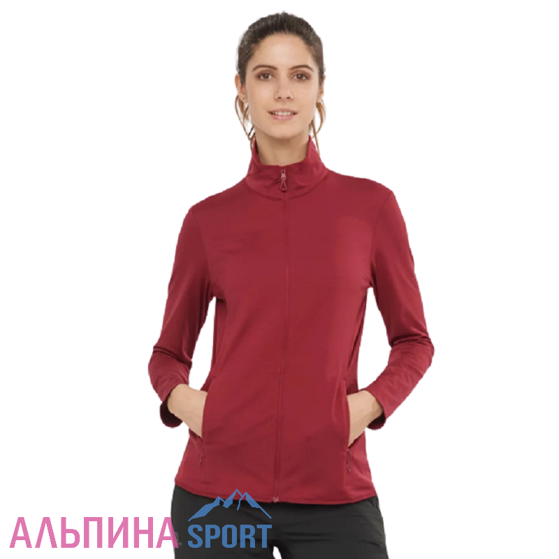 Джемпер Salomon OUTRACK FULL ZIP MID женский Pomegrana