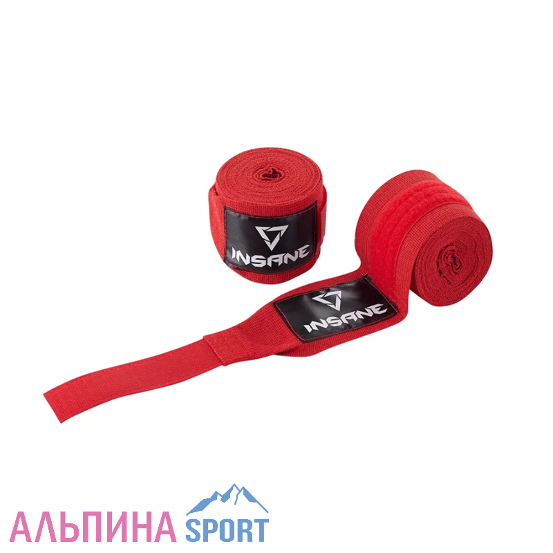 Бинт боксерский INSANE BASE IN22-HW300, хлопок, красный, 4,5 м