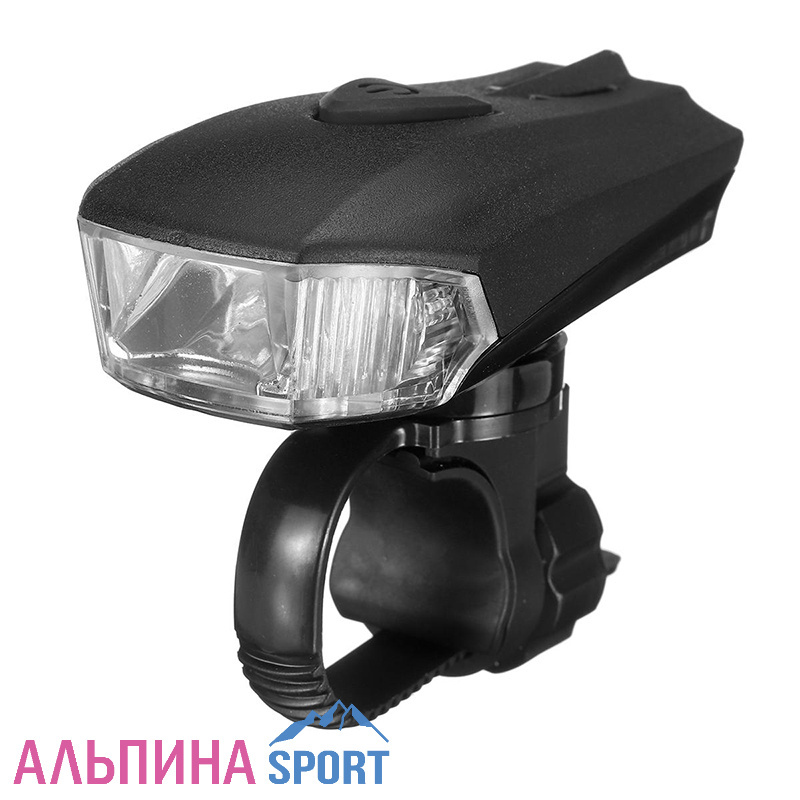 Фара велосипедная черная алюминиевый корпус с датчиком света USB (3265254)