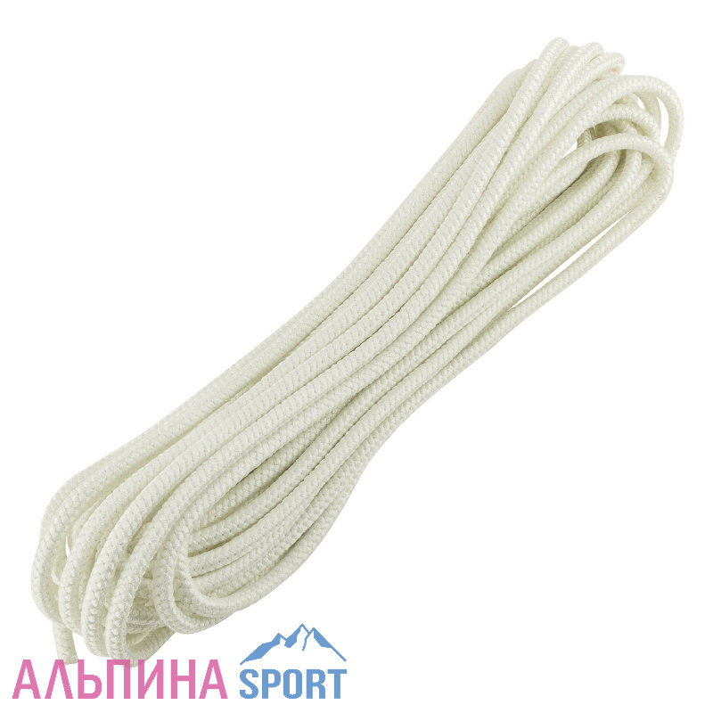 Веревка ПА плетеная 16-ти пр. с ПА серд. d 4мм 350кгс белая
