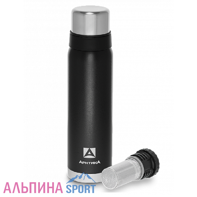 Термос Арктика американский дизайн 0,9л с ситечком черный