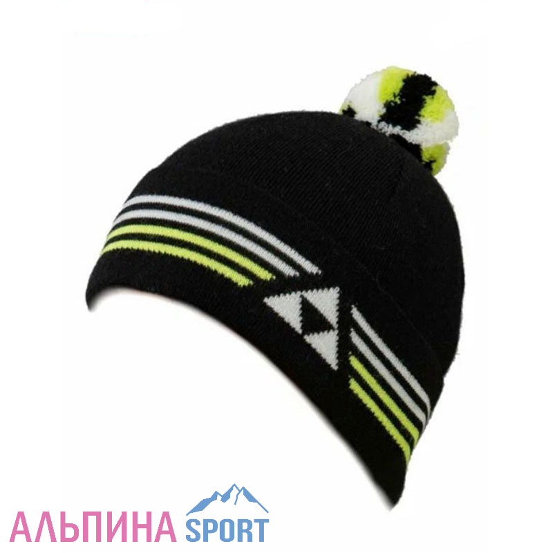 Шапка Fischer pompon черная