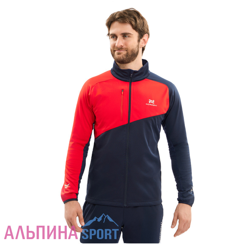 Разминочная куртка Nordski Premium Blueberry/Red