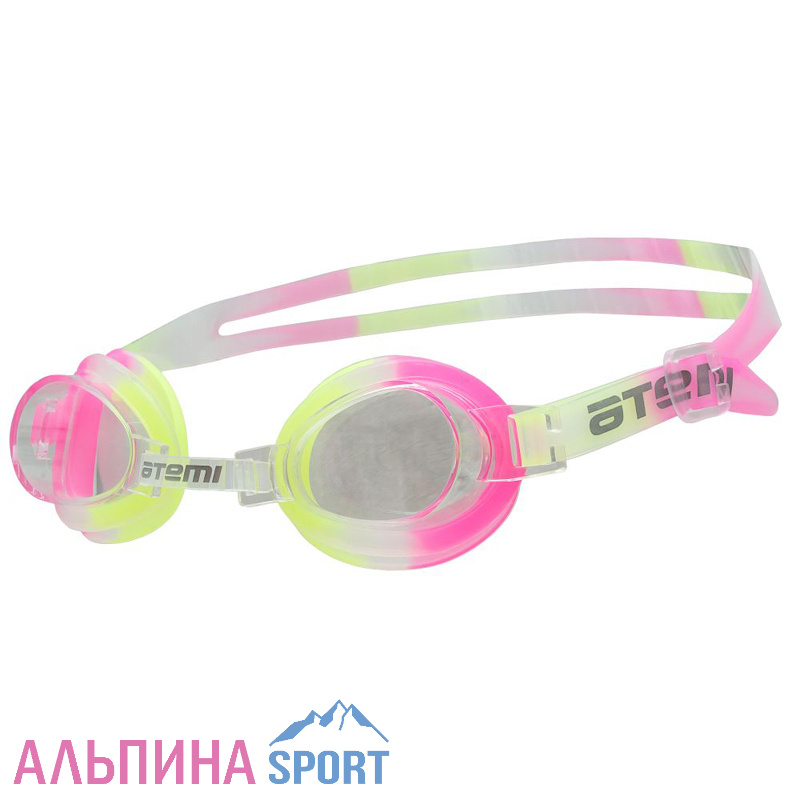 Очки для плавания Atemi детские PVC/силикон (желт/роз/бел) S307
