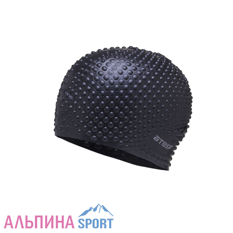 Шапочка для плавания Atemi силикон (бабл) чёрный BS20