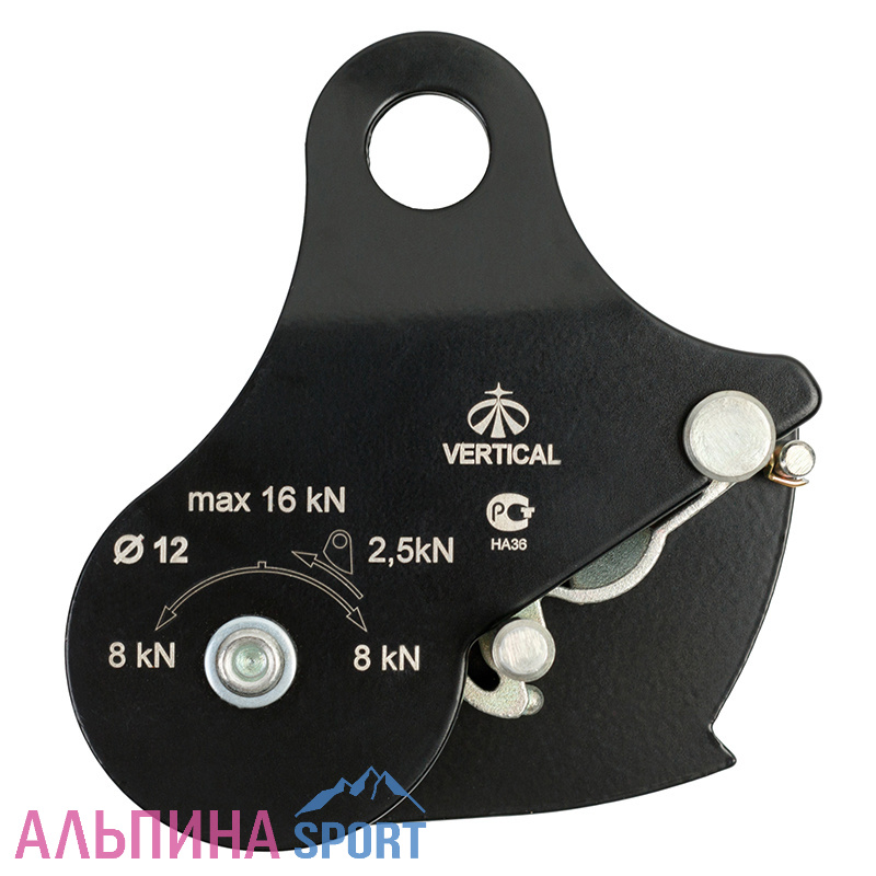 Блок-ролик Вертикаль с зажимом сталь