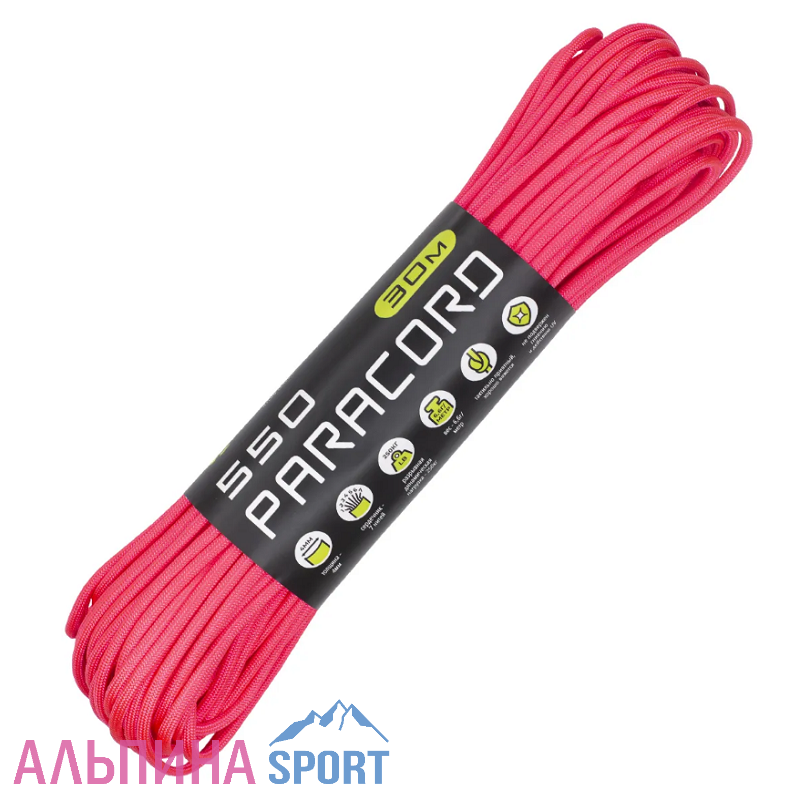 Паракорд 550 CORD nylon 4,0мм ярко-розовый
