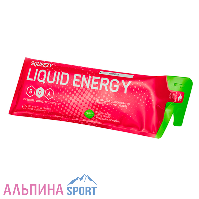 Гель энергетический SQUEEZY DRINK GEL (арбуз) 60 мл.