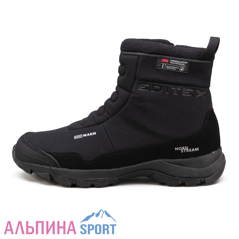 Ботинки зимние Editex Nord Stream женские черные