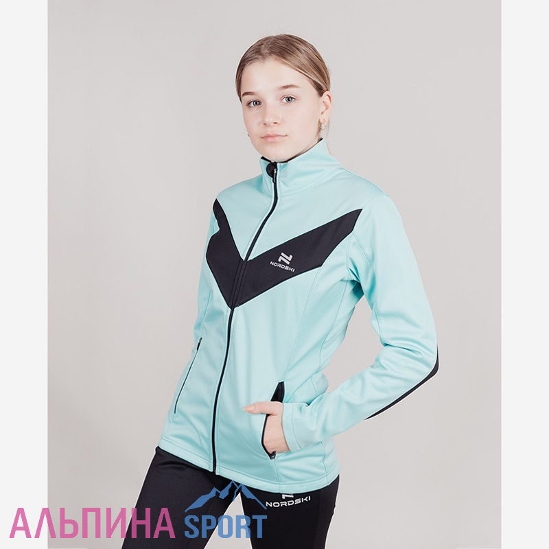 Разминочная куртка Nordski Jr.Base Mint/Black