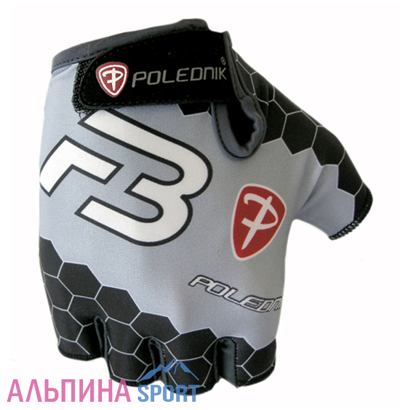 Велоперчатки Polednik F-3 BABY черный серый