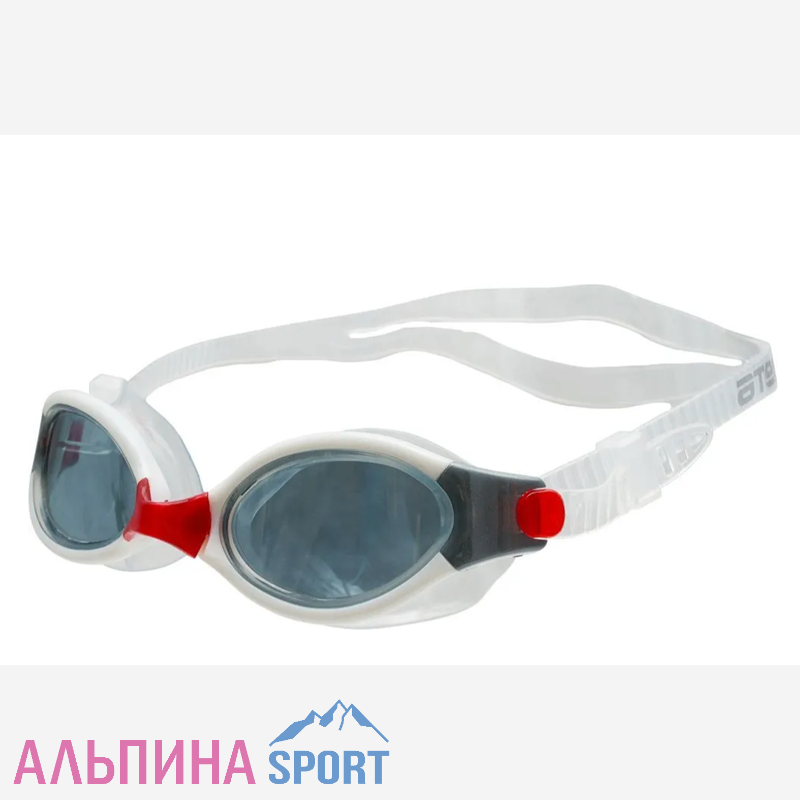 Очки для плавания Atemi, силикон (бел/красн), B504