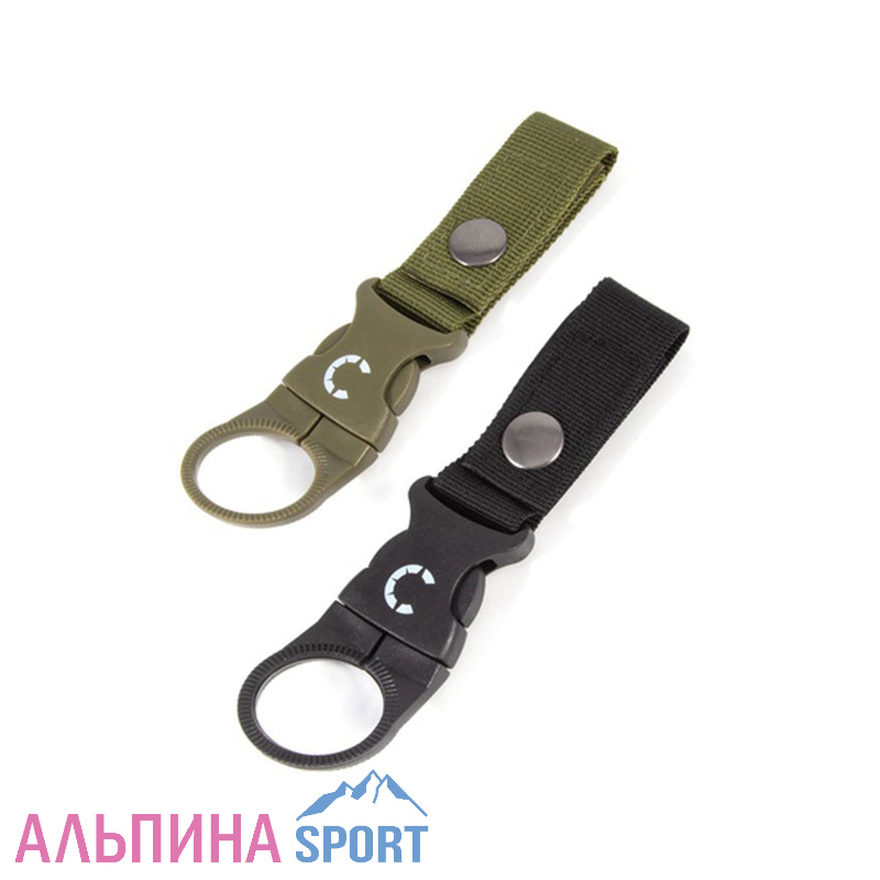 Держатели подвесные для пластиковых бутылок туристические "СЛЕДОПЫТ"  2 шт черный и зеленый