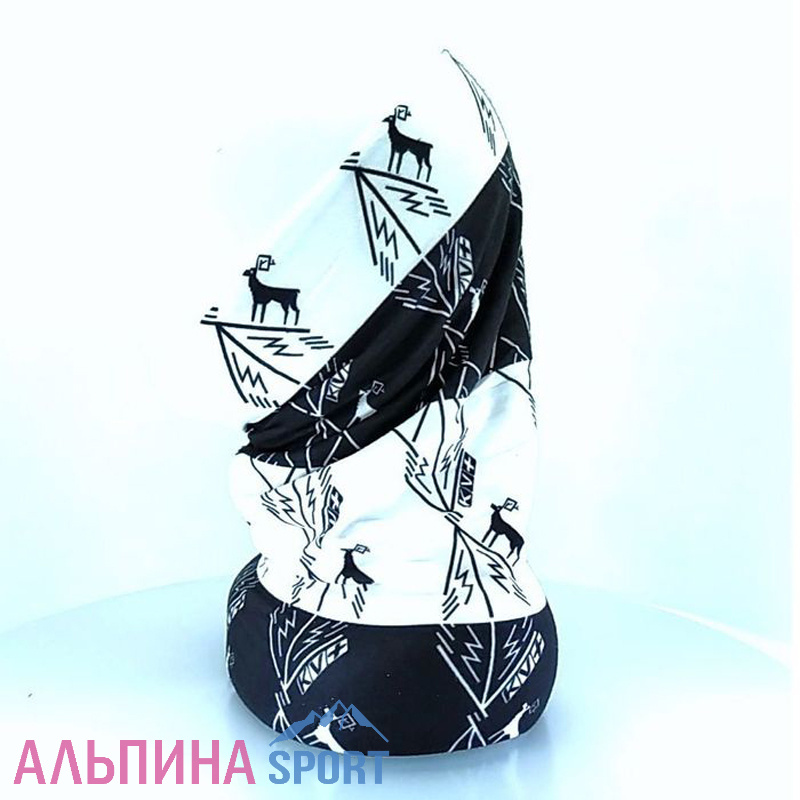Бандана KV+ DEER WARM чёрный/белый
