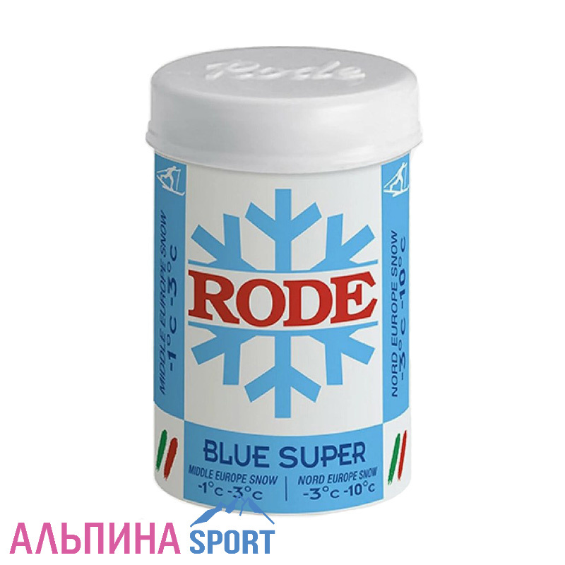 Мазь держания RODE безфтористая Stick Super -1C°-3C°/-3C°-10C° Blue 45гр