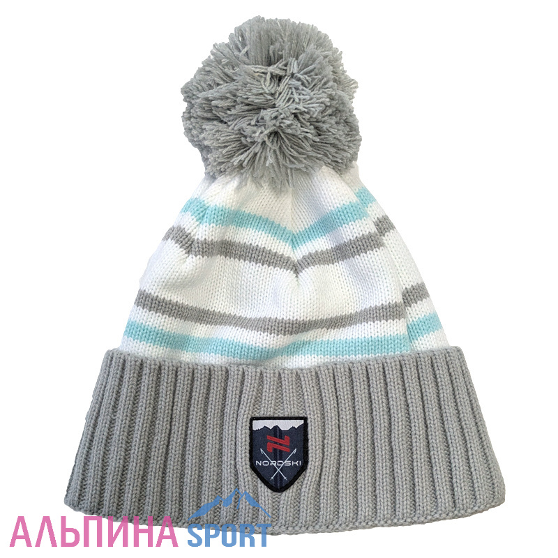Шапка Nordski Severe White/Grey