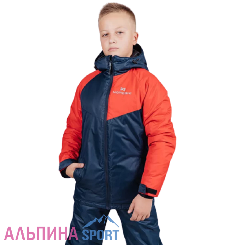 Утепленная куртка Nordski Jr. Premium-Sport Red/Dark Navy