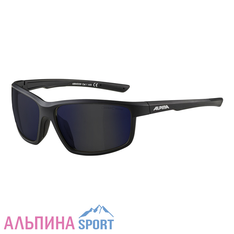 Очки солнцезащитные ALPINA Defey Black Matt/Blue Mirror Cat.3