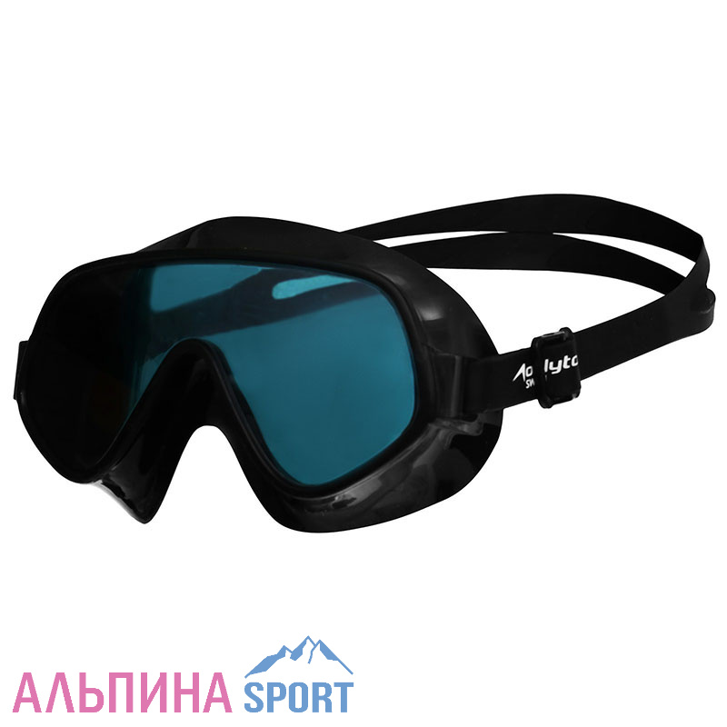 Очки-полумаска для плавания ONLYTOP черный 9242059