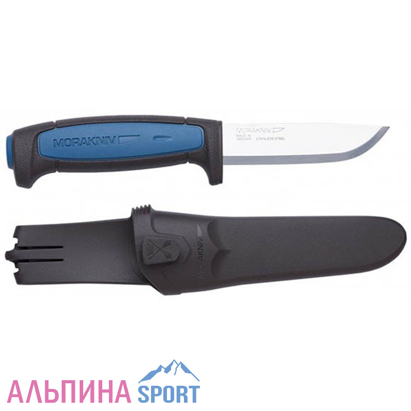 Нож Morakniv Pro S нержавеющая сталь резиновая ручка с синей вставкой