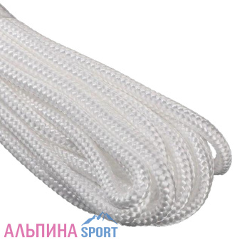 Веревка ПА плетеная 16-ти пр. с ПА серд. d 4мм 350кгс белая_v02
