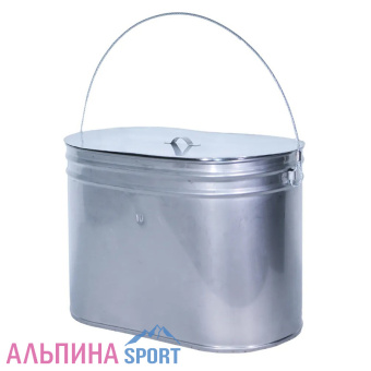 Котелок туристический овальный с крышкой 10,0л_v01