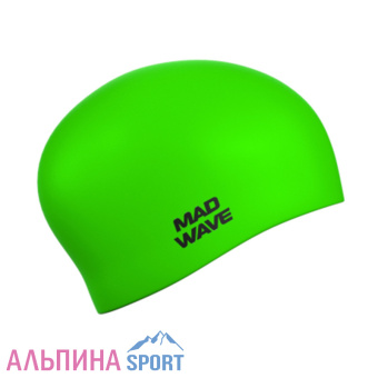 Силиконовая шапочка Mad Wave Long hair silicone Green_v02