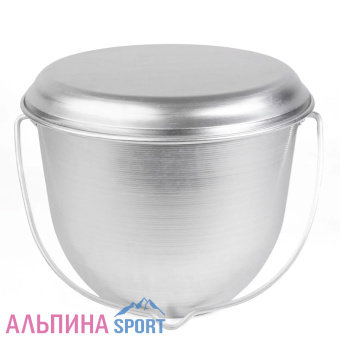 Котелок костровой СЛЕДОПЫТ конический, 4,5 л, алюминий_v02